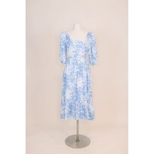 WAYF Blue & White Dress